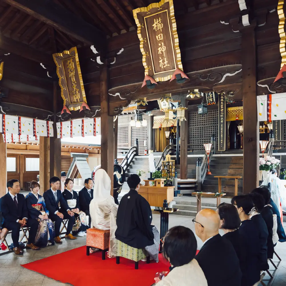 福岡・博多の櫛田神社横「灯明殿ウェディング」の神社挙式イメージ 1
